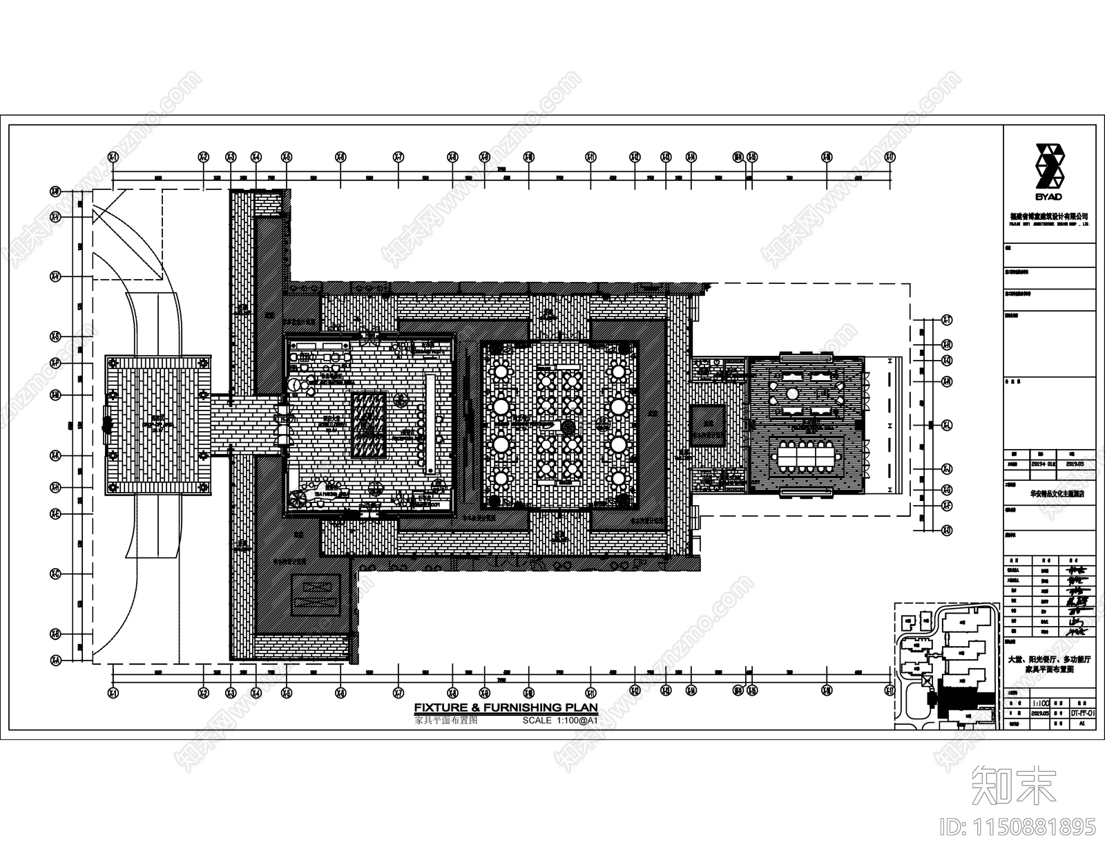 大堂cad施工图下载【ID:1150881895】