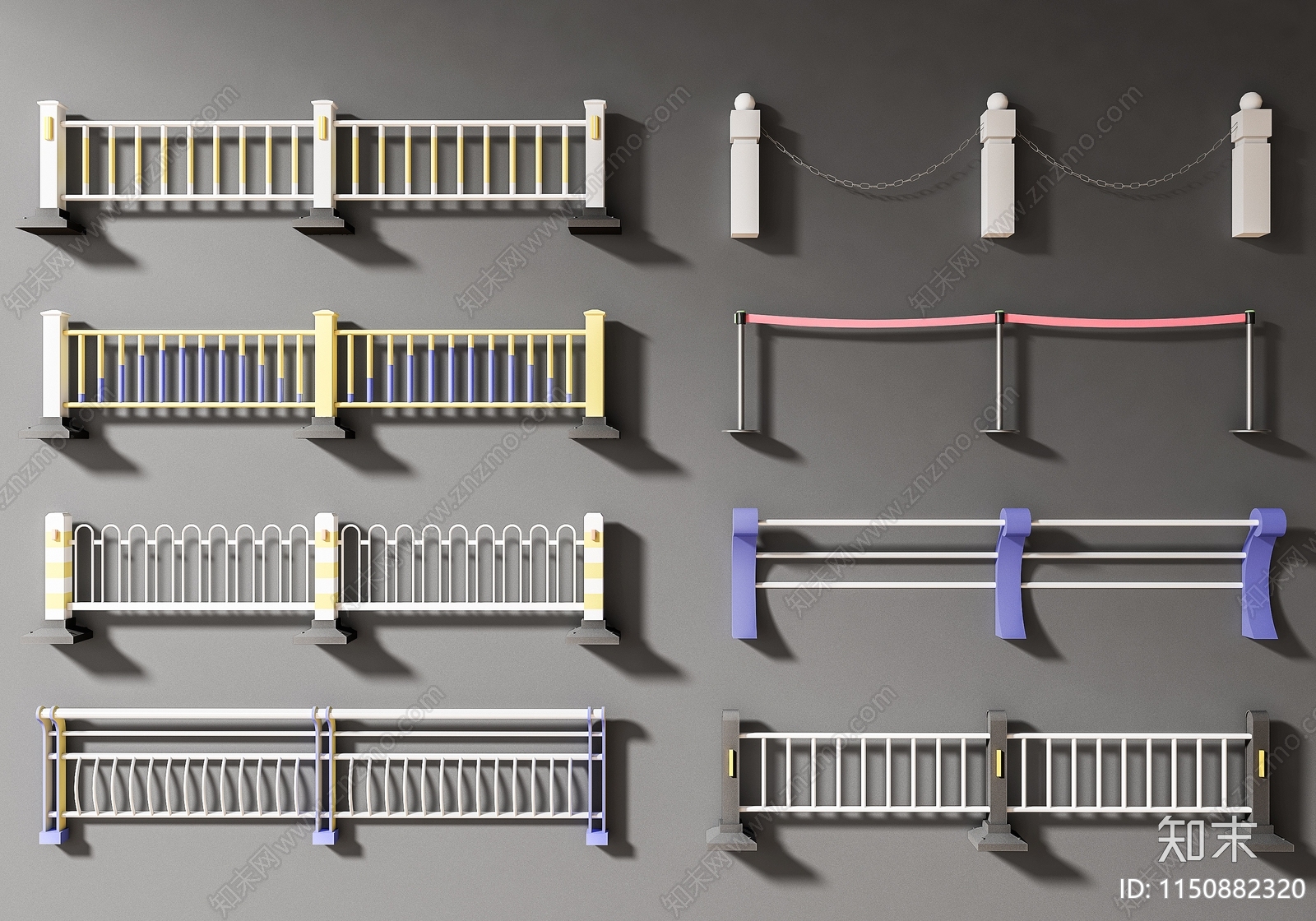 现代道路护栏SU模型下载【ID:1150882320】
