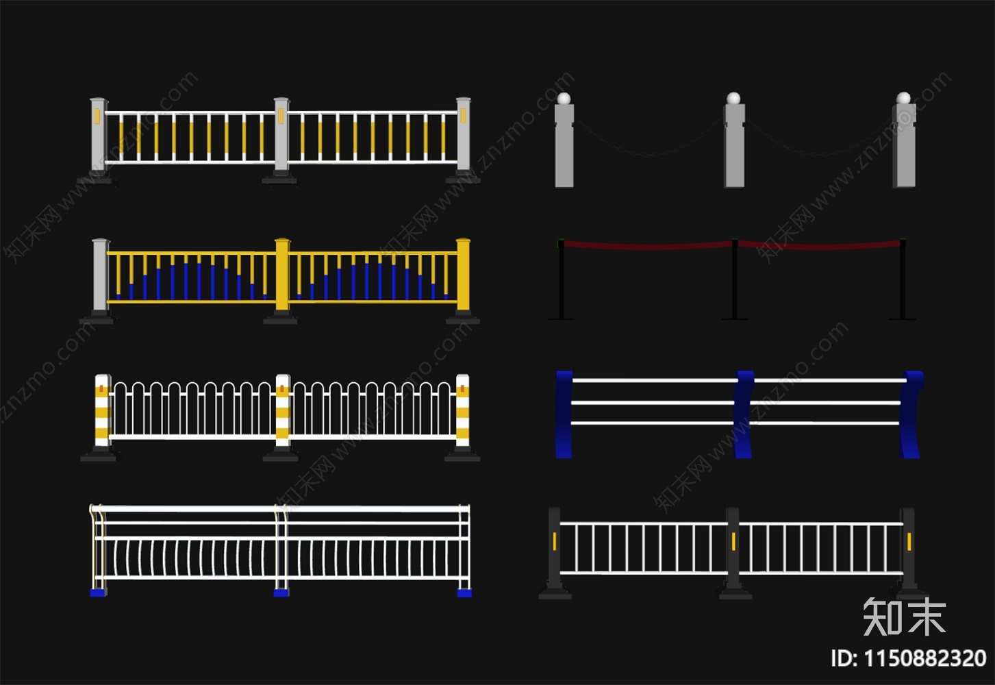 现代道路护栏SU模型下载【ID:1150882320】