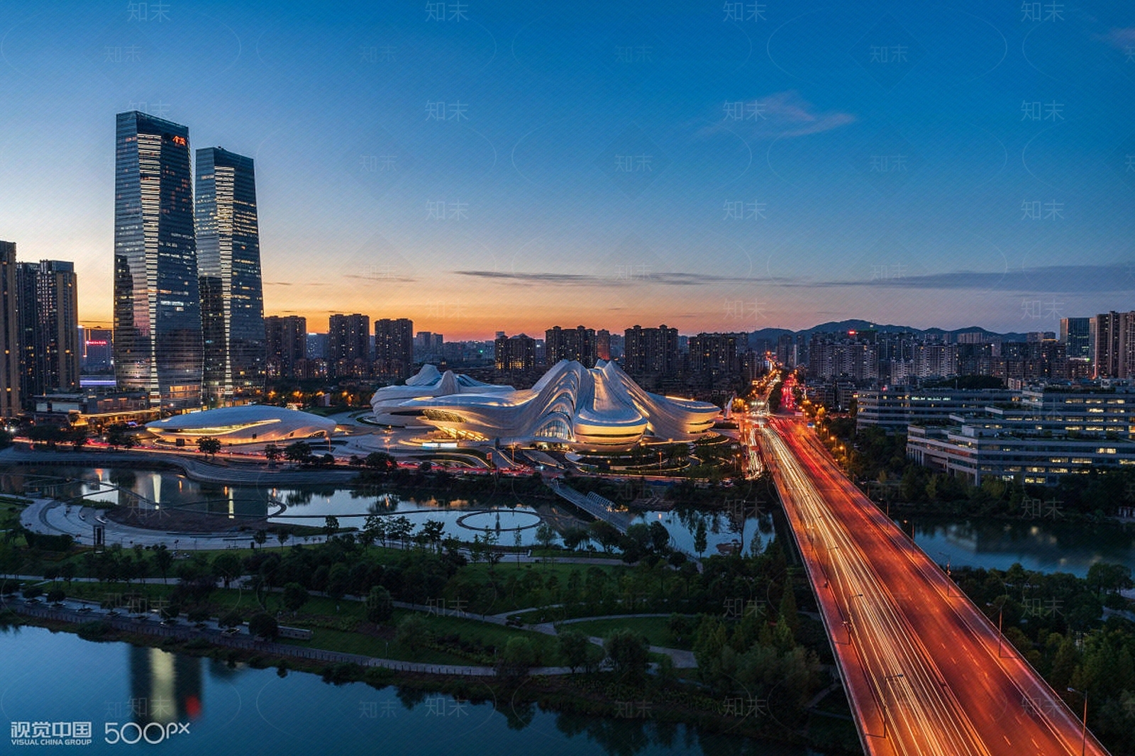 傍晚城市天空外景贴图下载【ID:1150884491】