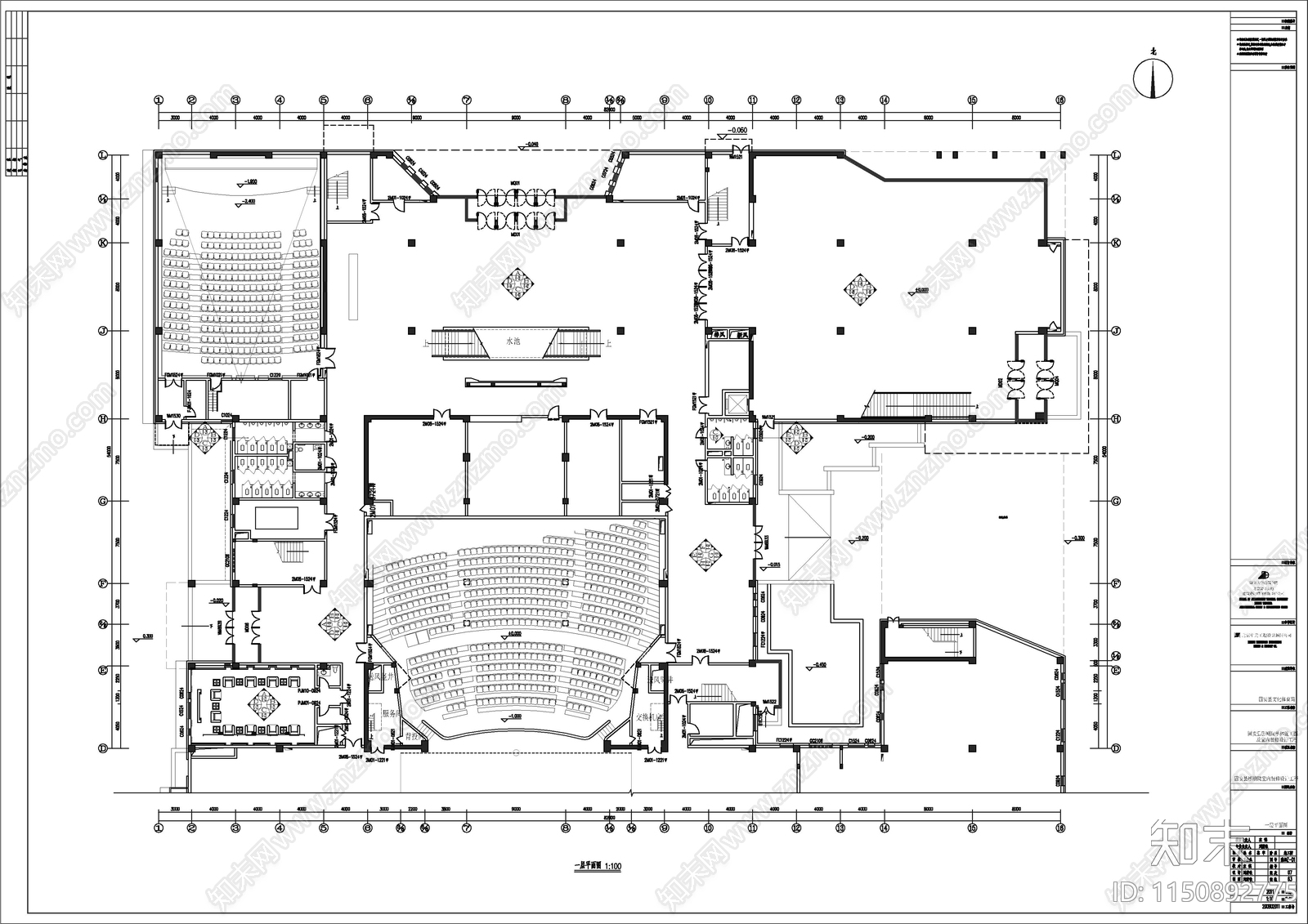 38套电影院室内装修完整cad施工图下载【ID:1150892775】