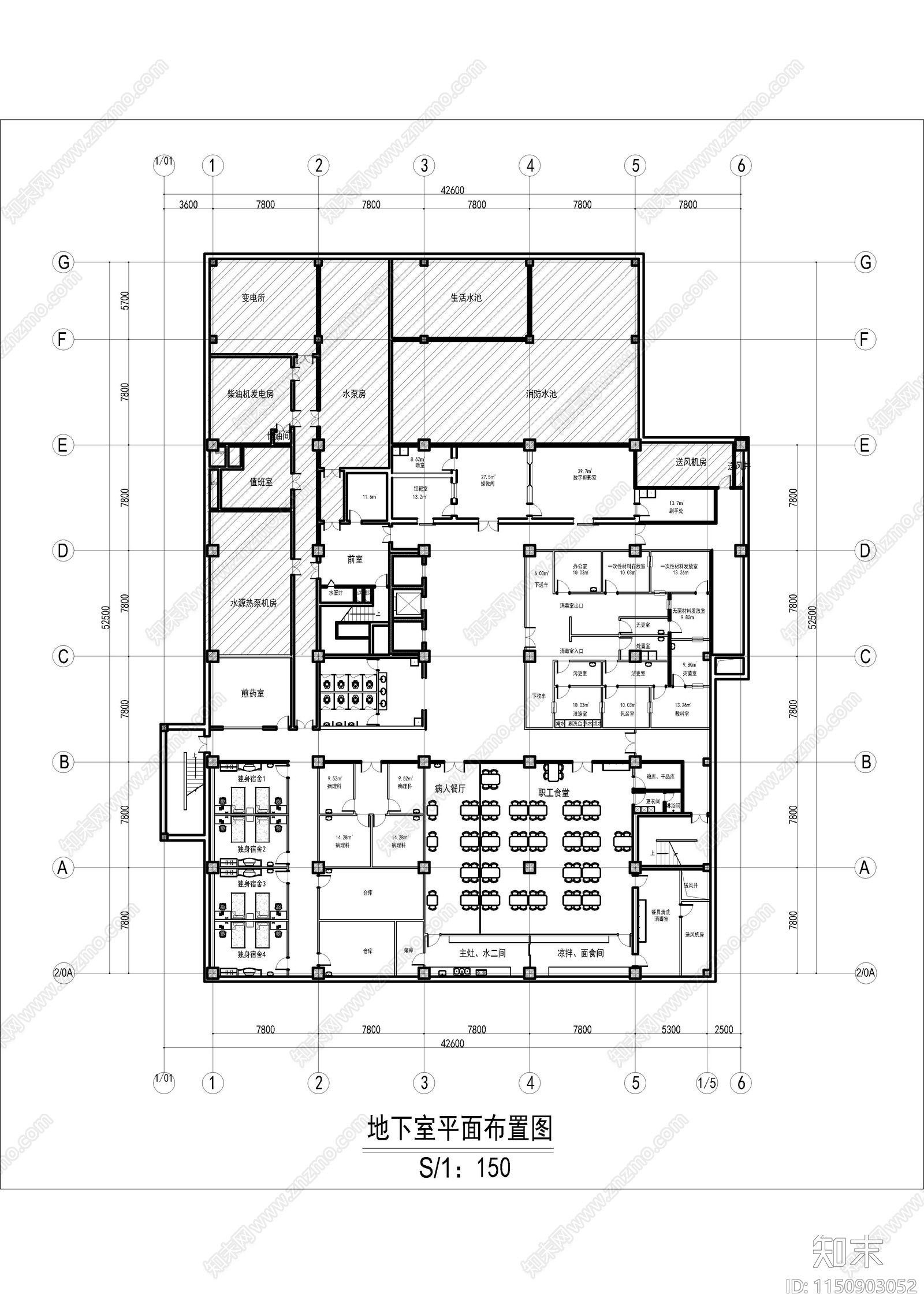 某医院建筑平面图施工图下载【ID:1150903052】