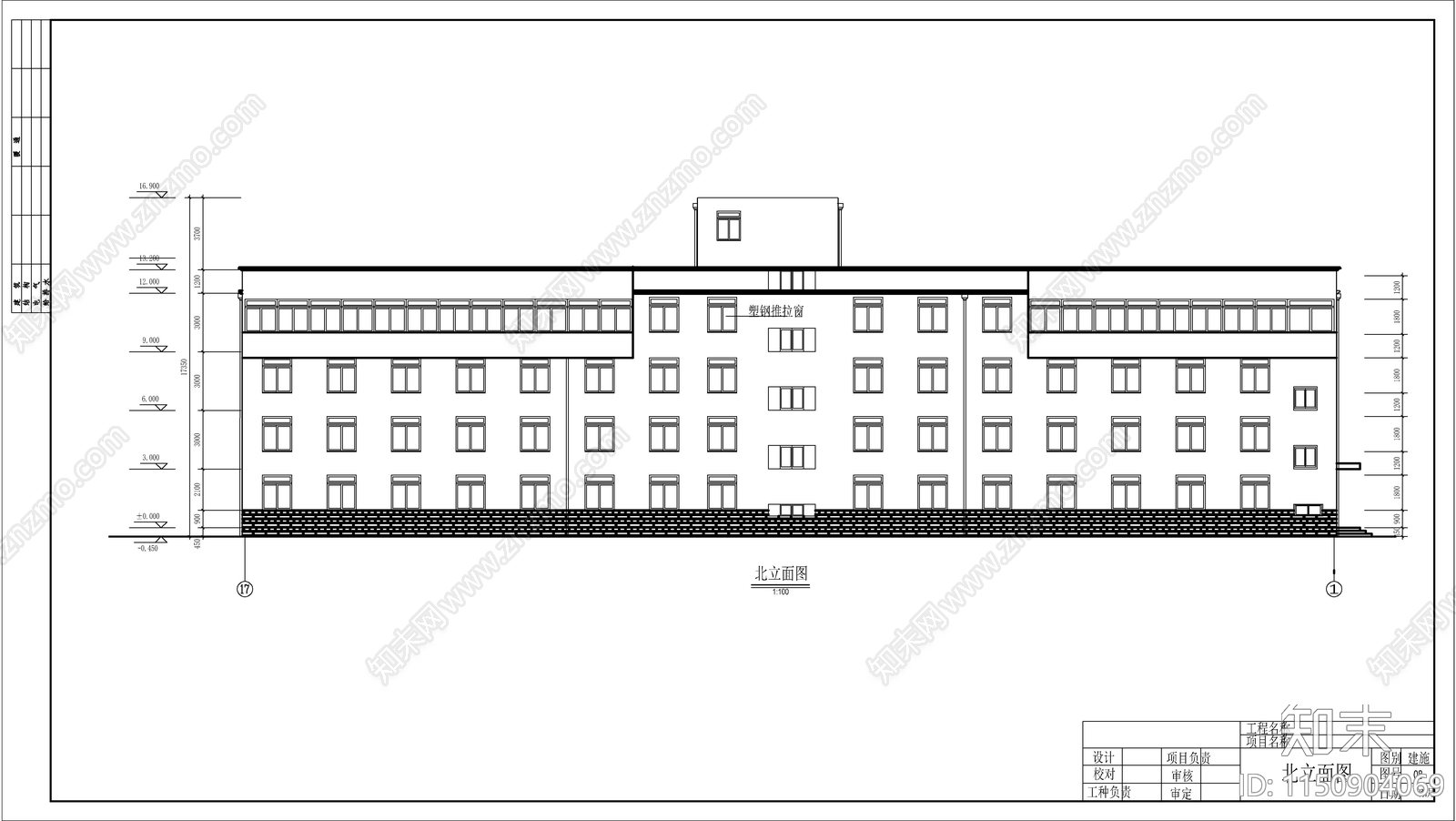 西北地区医院住院楼建筑cad施工图下载【ID:1150904069】