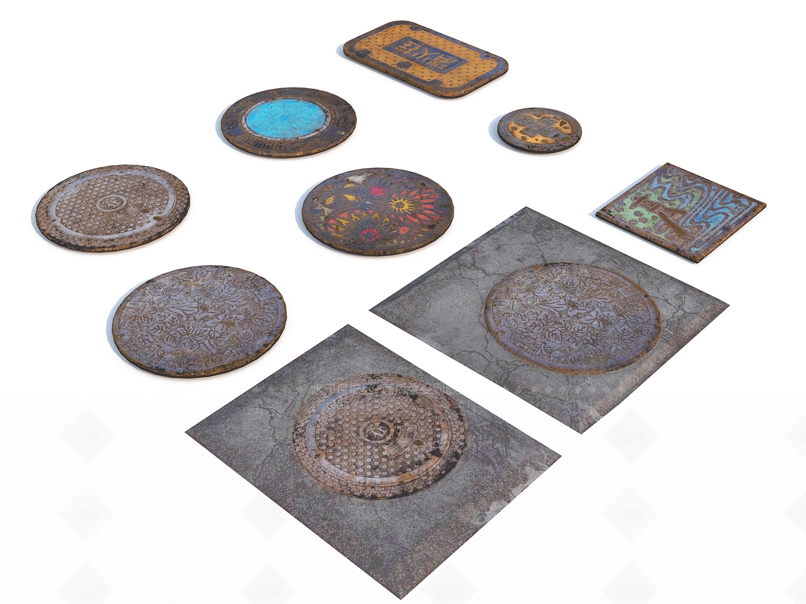 现代井盖3D模型下载【ID:1150905984】