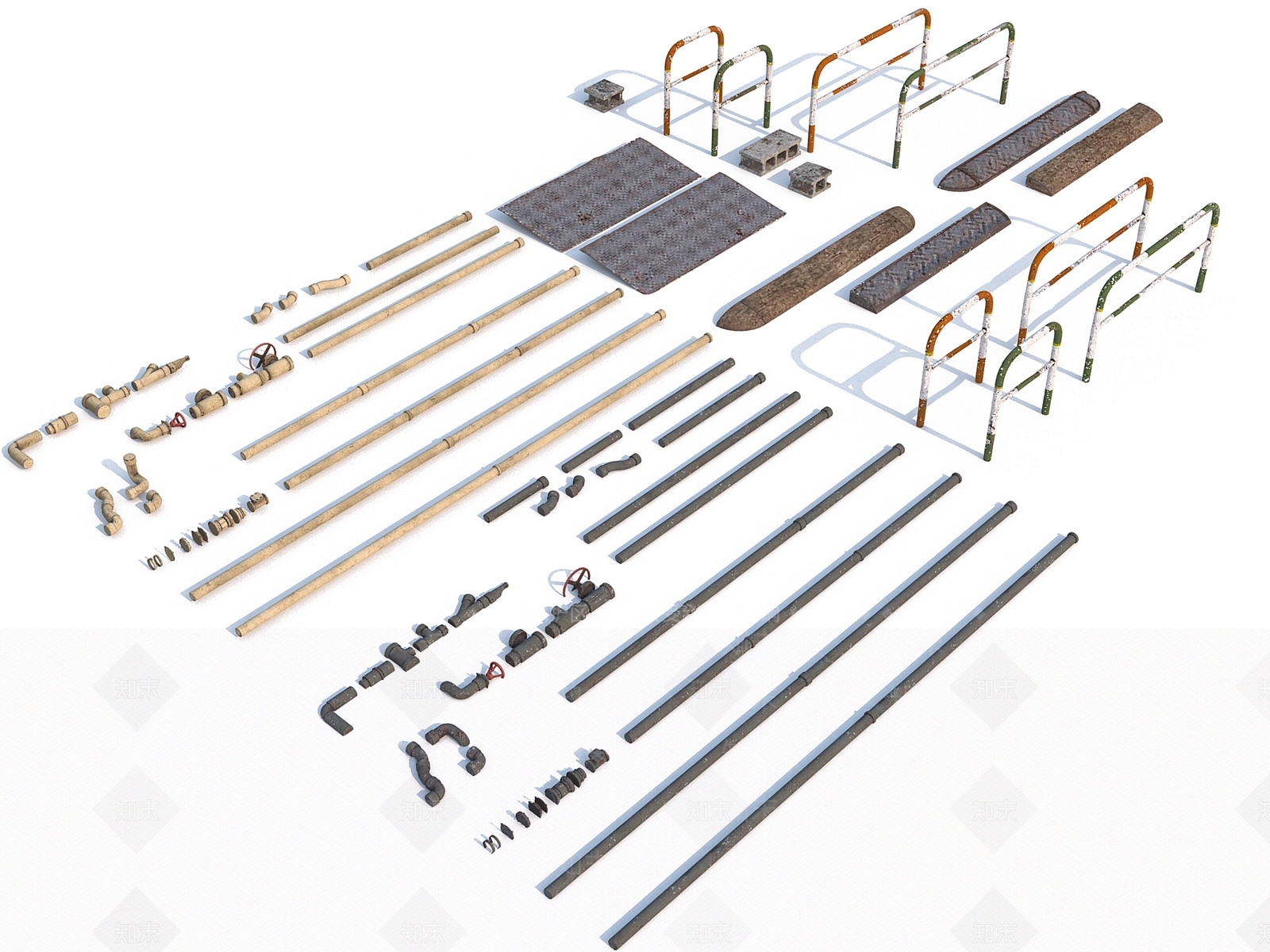 现代管道3D模型下载【ID:1150906634】