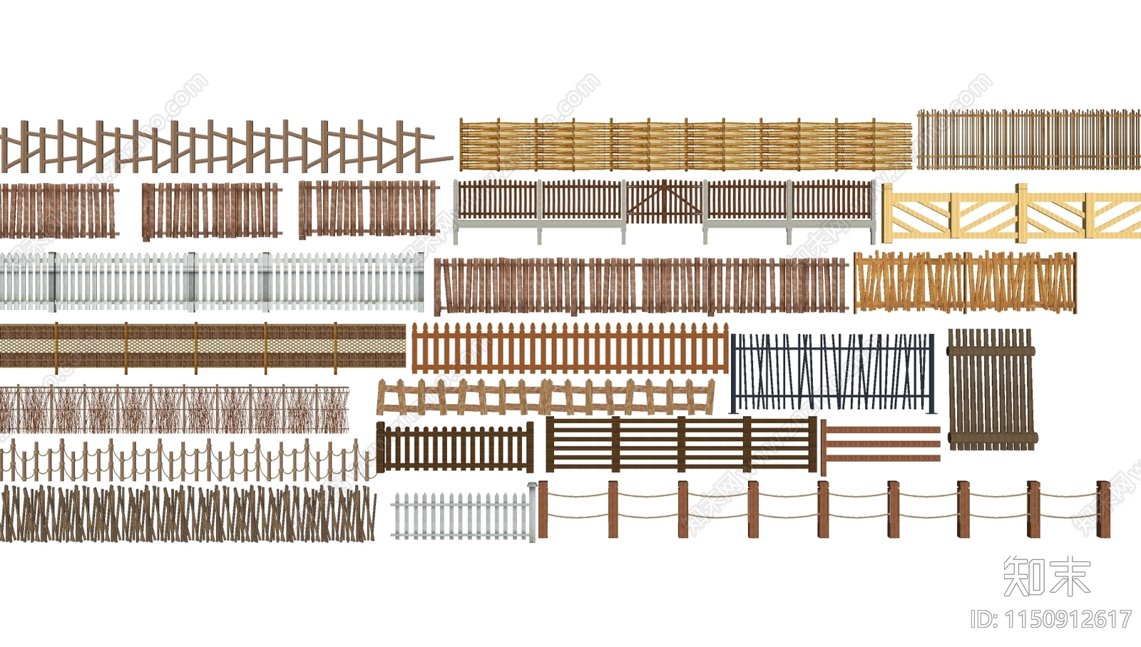 现代乡村栏杆SU模型下载【ID:1150912617】