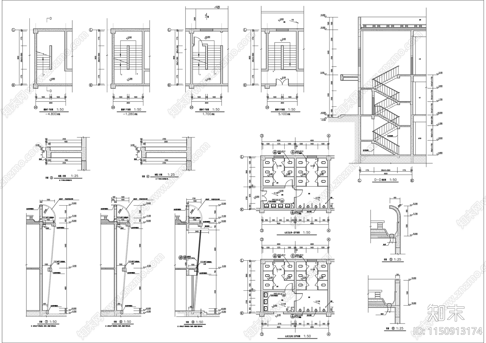 某超市建筑cad施工图下载【ID:1150913174】