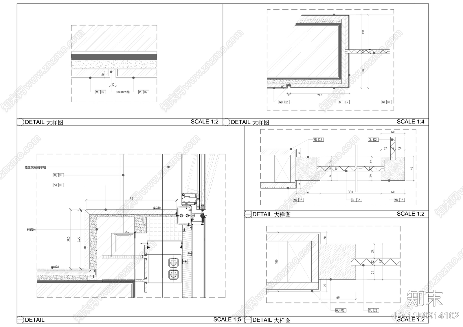 现代风格高品质办公会议样板间室内精装修cad施工图下载【ID:1150914102】