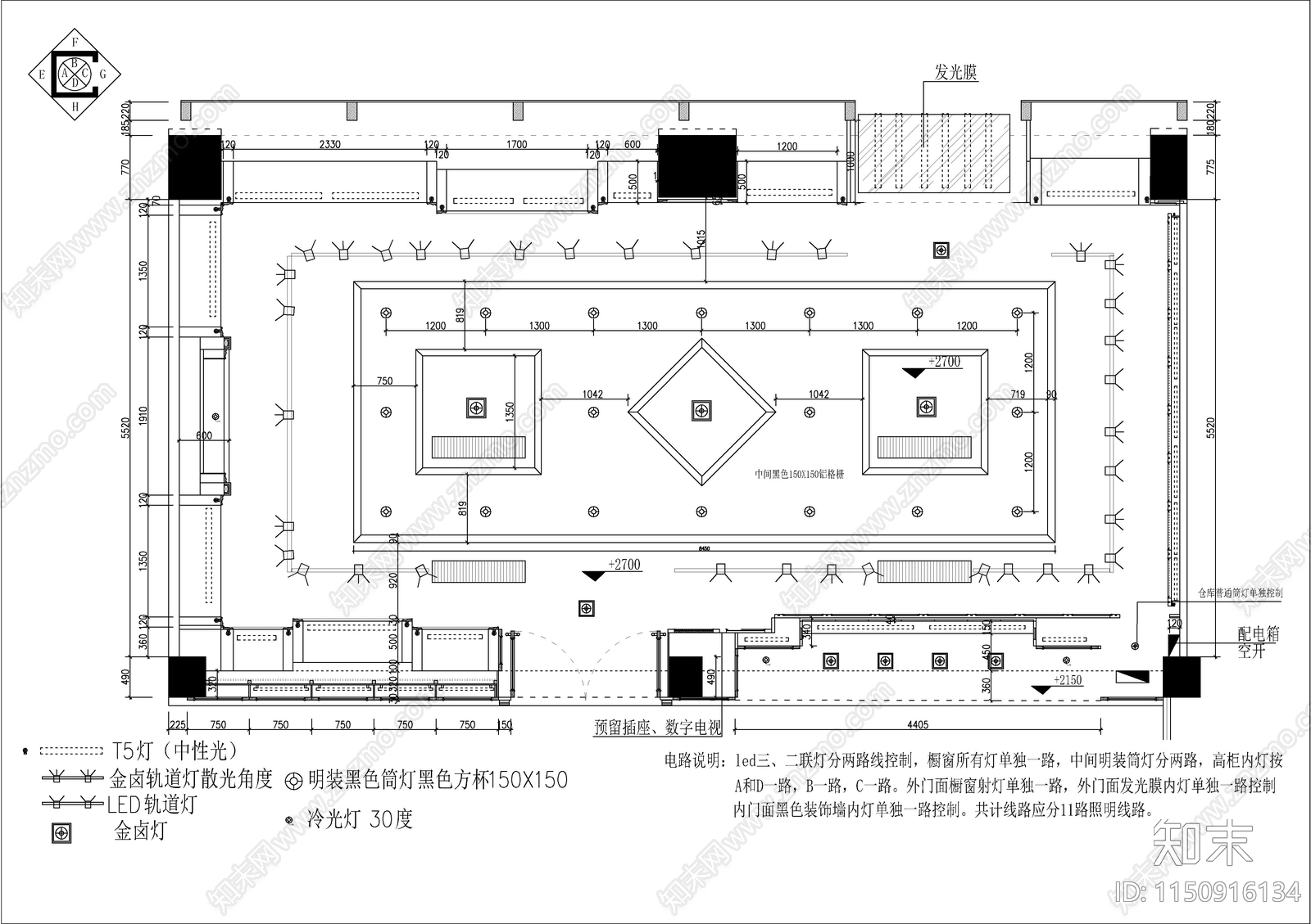 服装店室内设计图cad施工图下载【ID:1150916134】