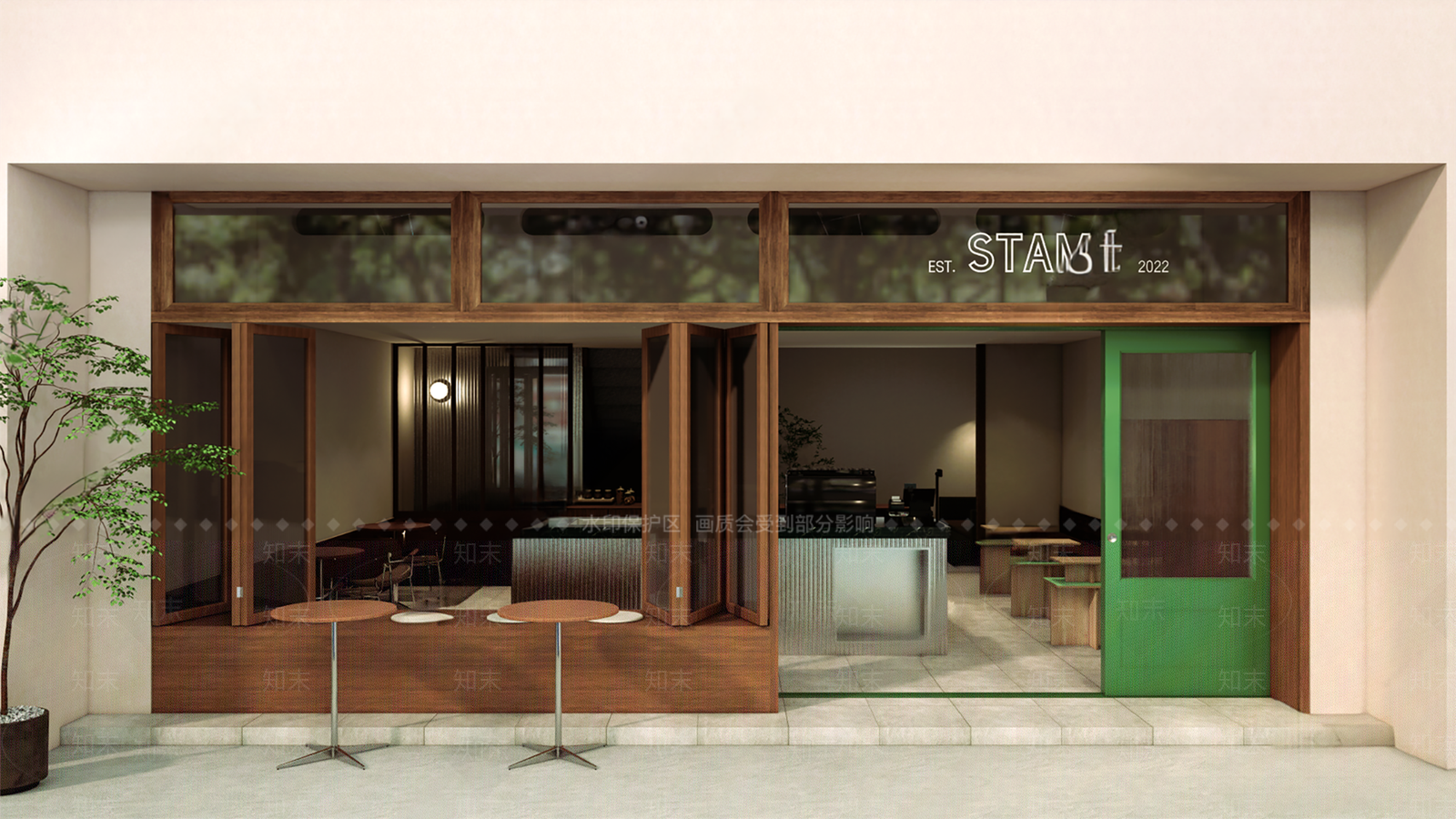 现代复古咖啡厅3D模型下载【ID:1150921753】