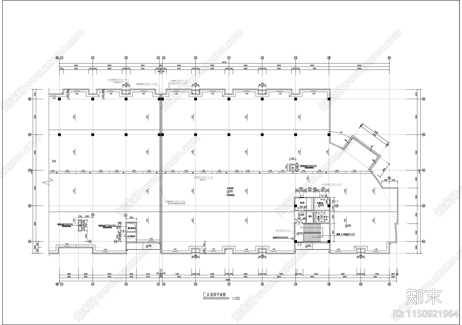 大型商场建筑cad施工图下载【ID:1150921964】