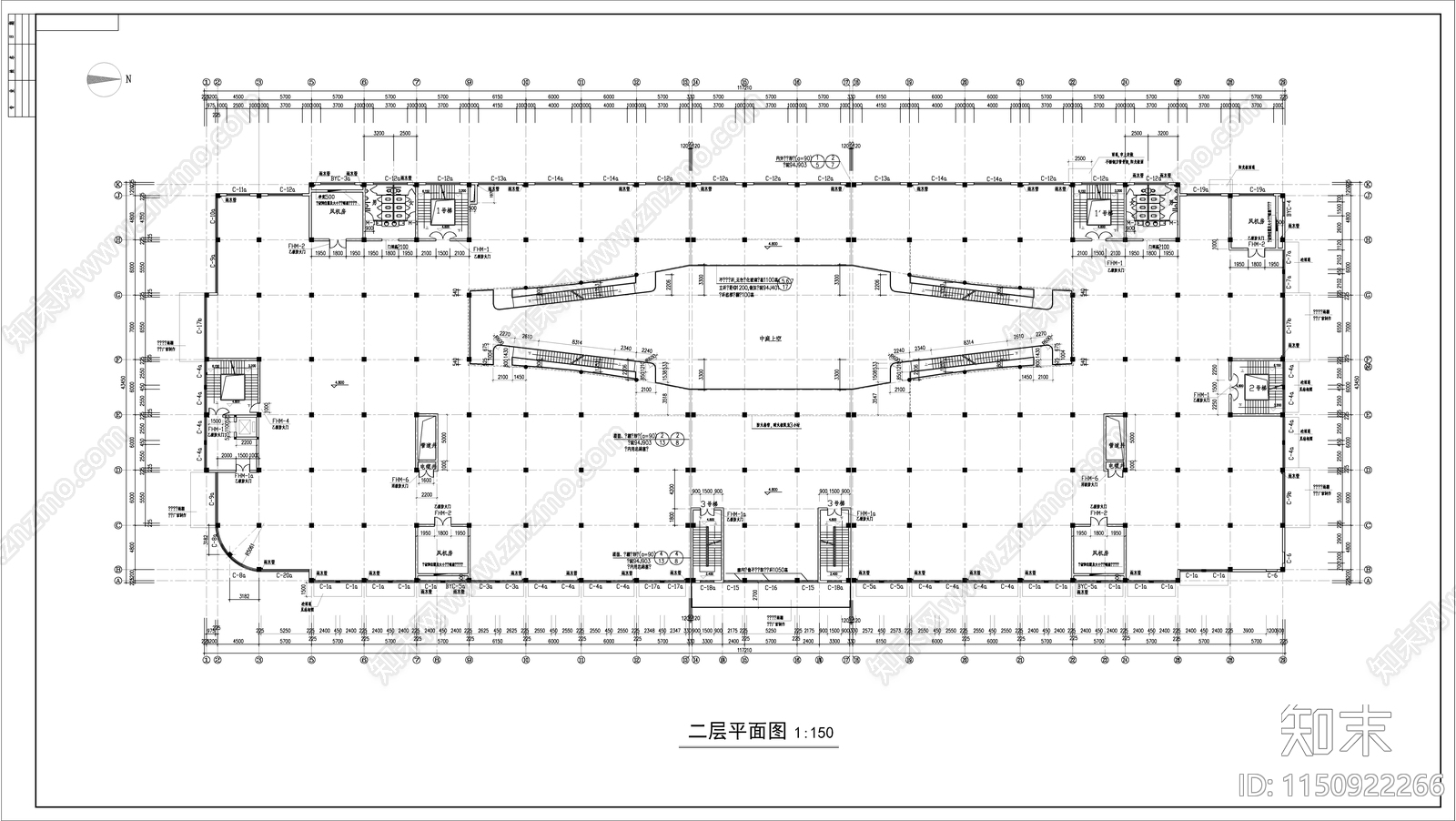 大型商场建筑cad施工图下载【ID:1150922266】