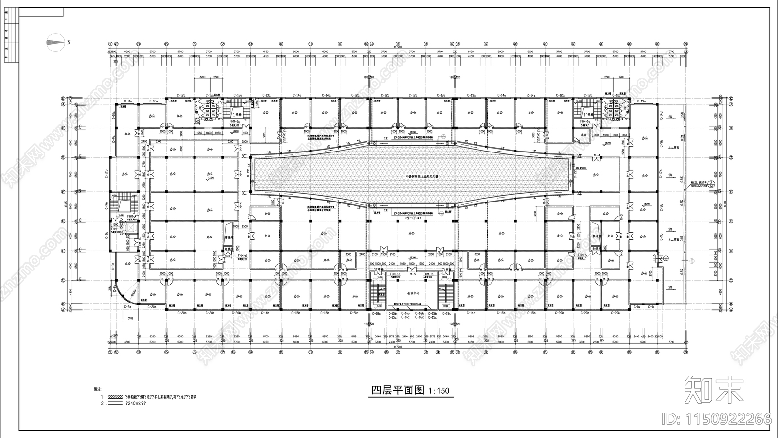 大型商场建筑cad施工图下载【ID:1150922266】