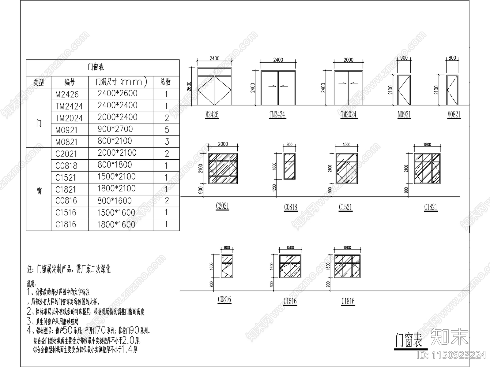 新中式两层独栋别墅建筑施工图施工图下载【ID:1150923224】