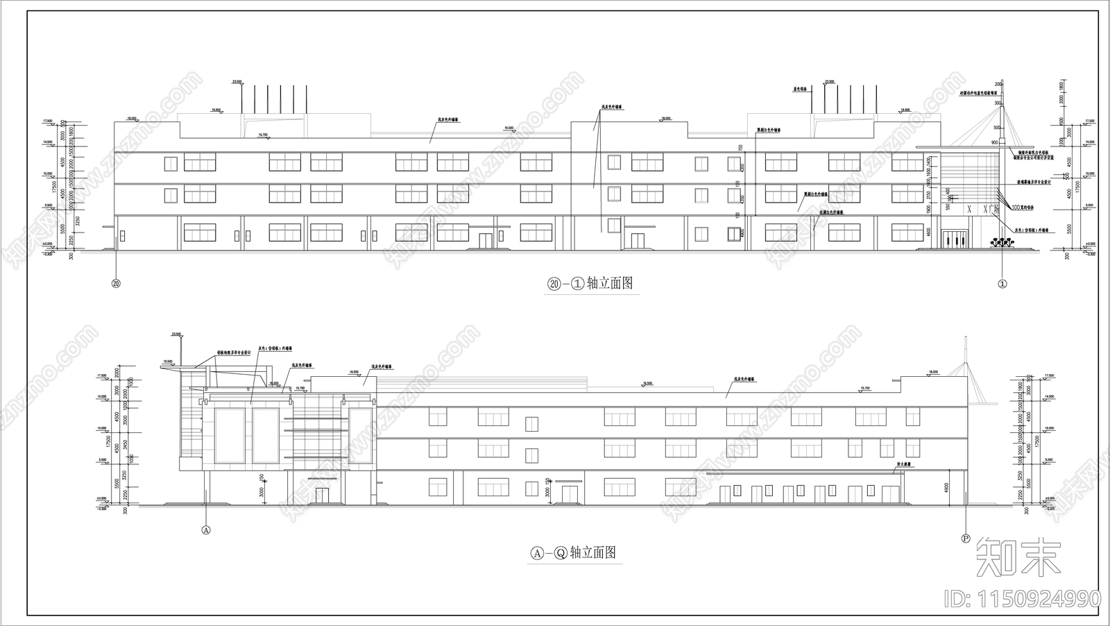 某大型商业广场建筑cad施工图下载【ID:1150924990】