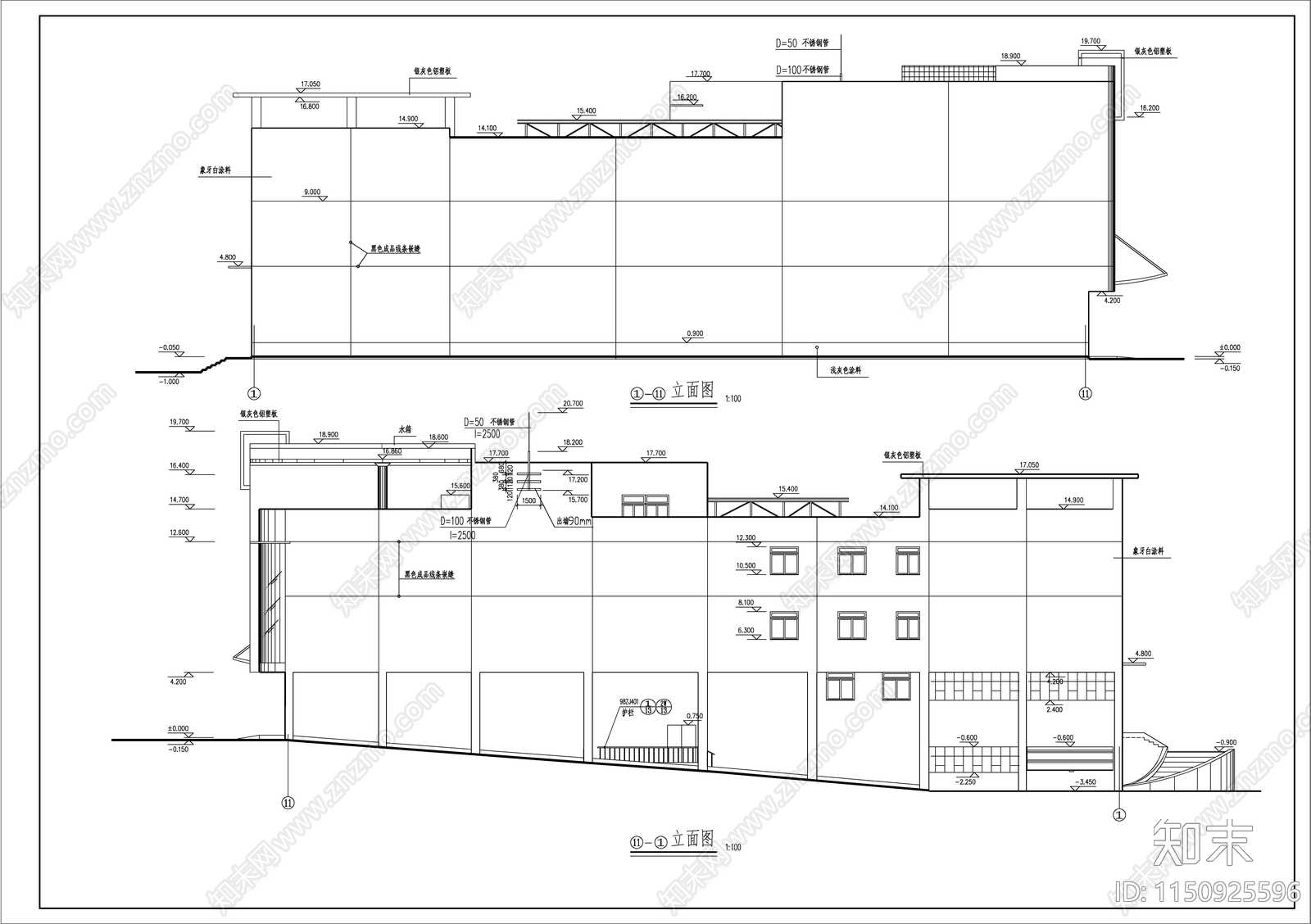 某文化商城建筑cad施工图下载【ID:1150925596】