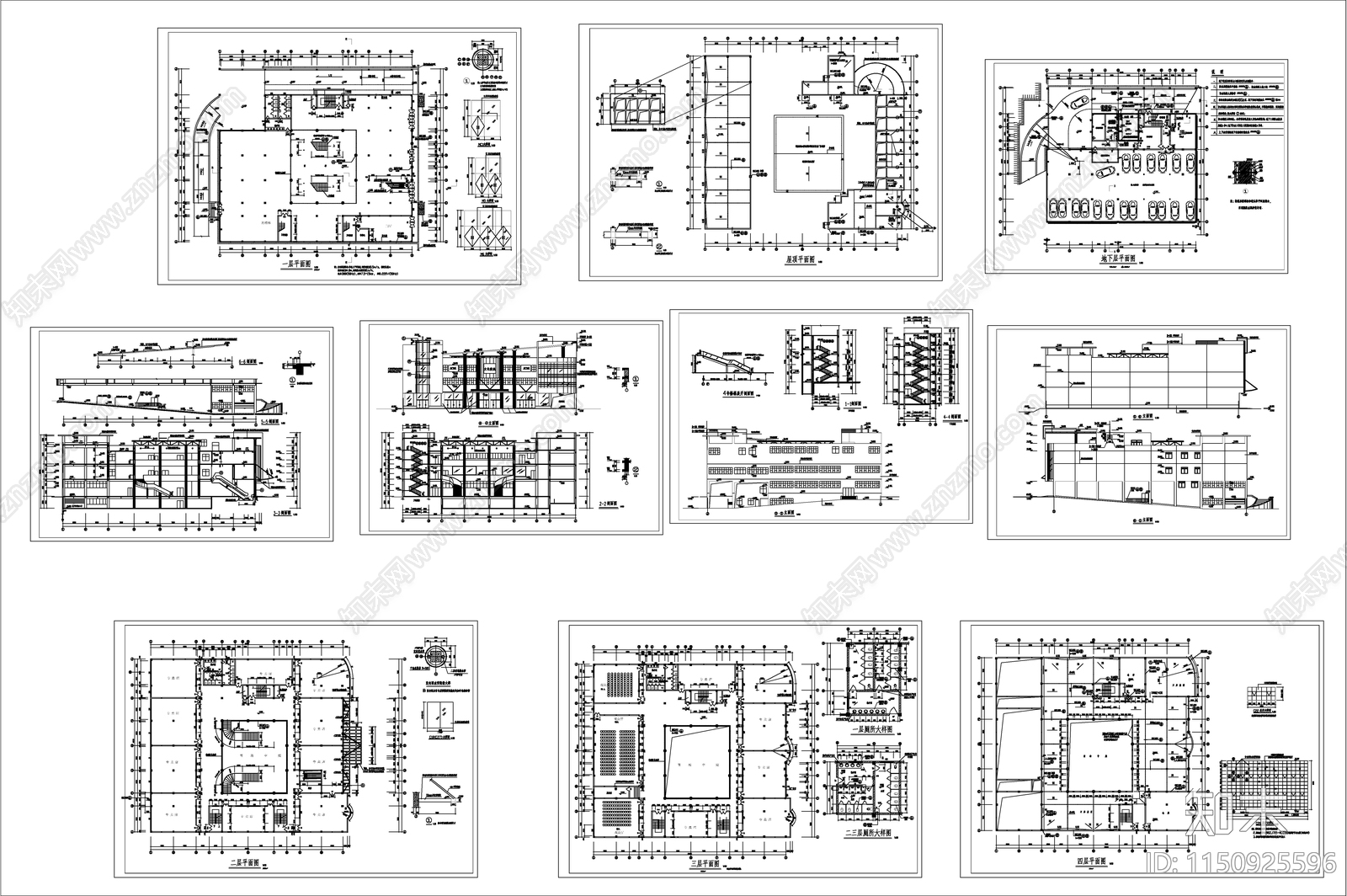 某文化商城建筑cad施工图下载【ID:1150925596】