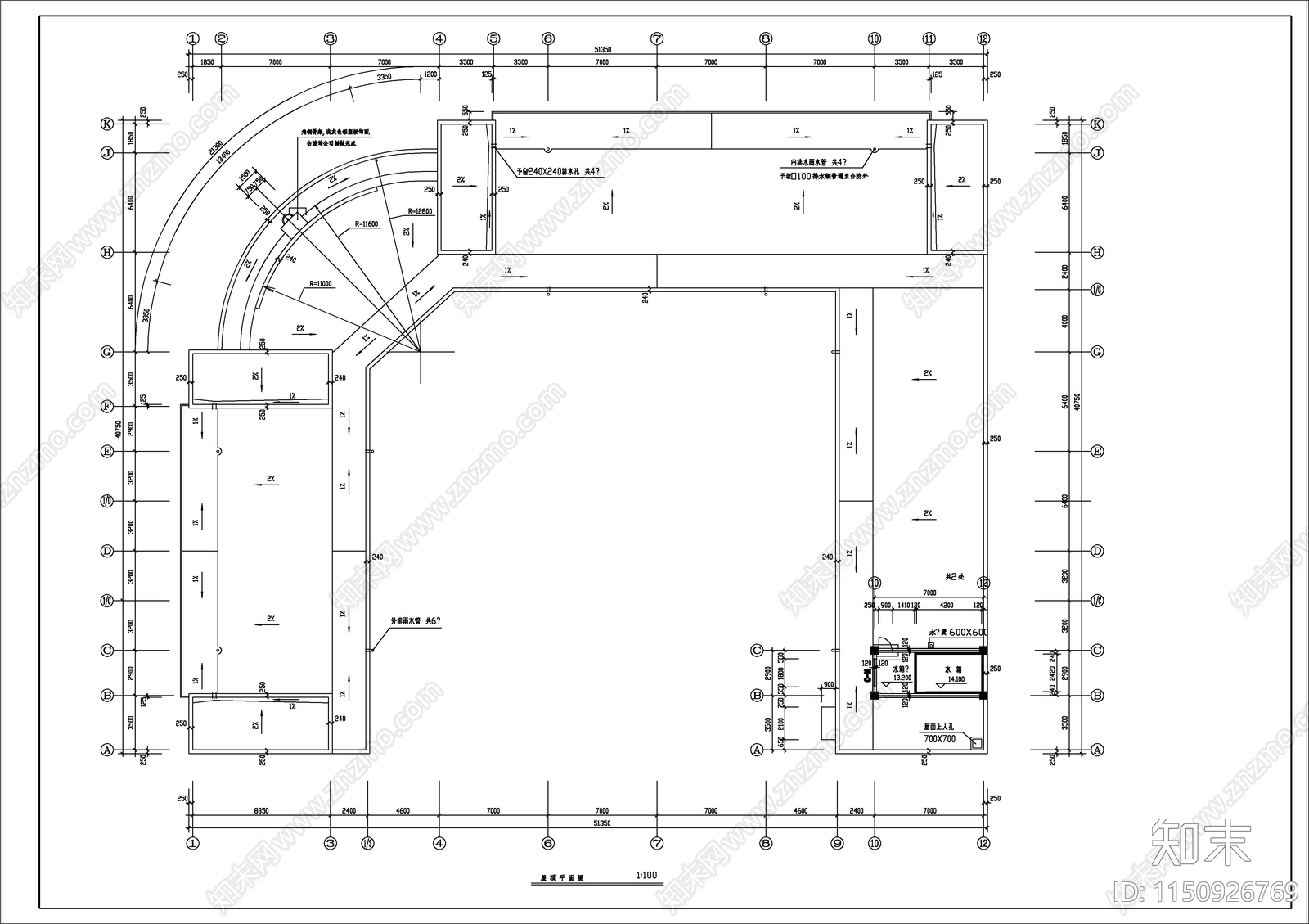 商场建筑cad施工图下载【ID:1150926769】