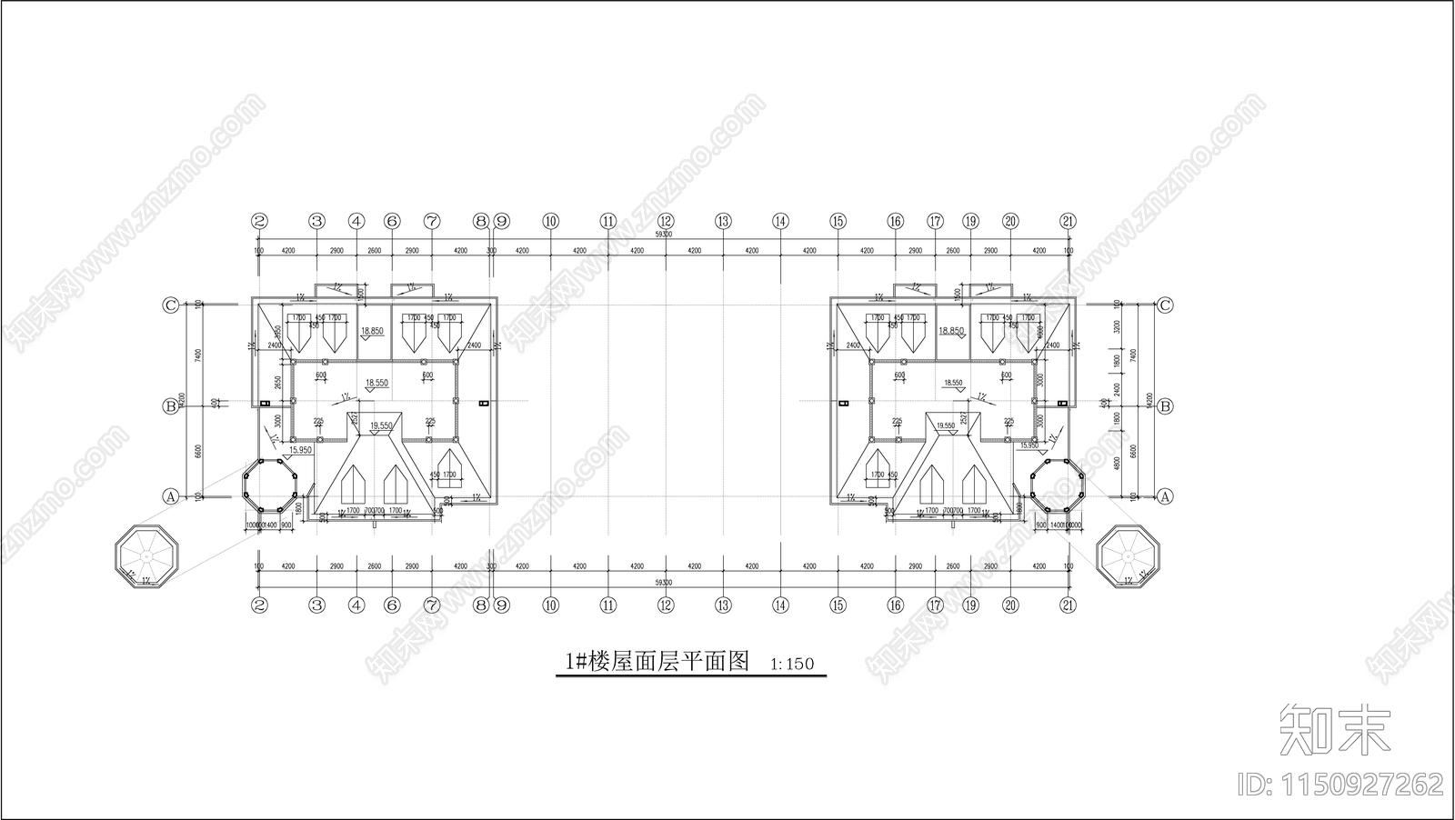 商业街建筑cad施工图下载【ID:1150927262】