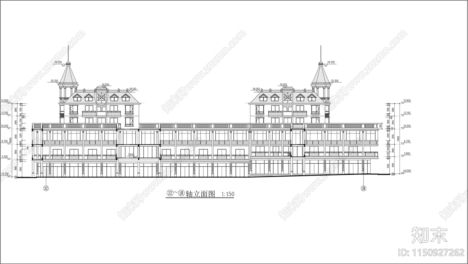 商业街建筑cad施工图下载【ID:1150927262】