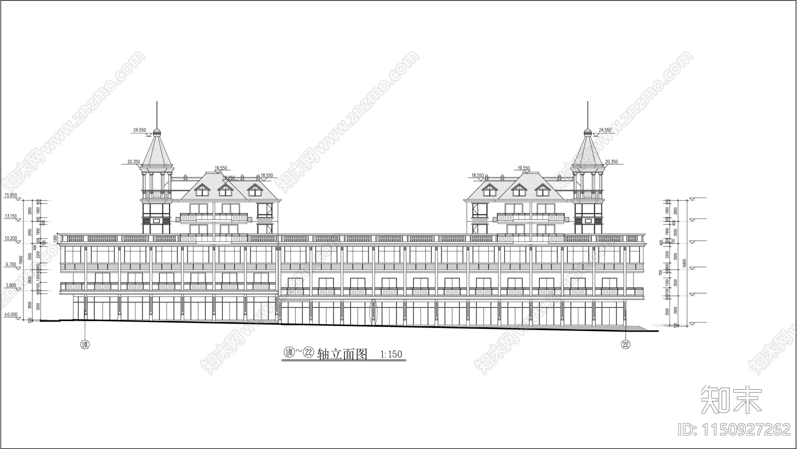 商业街建筑cad施工图下载【ID:1150927262】