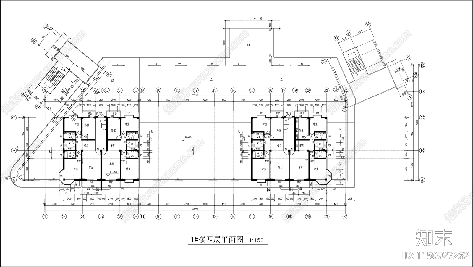 商业街建筑cad施工图下载【ID:1150927262】