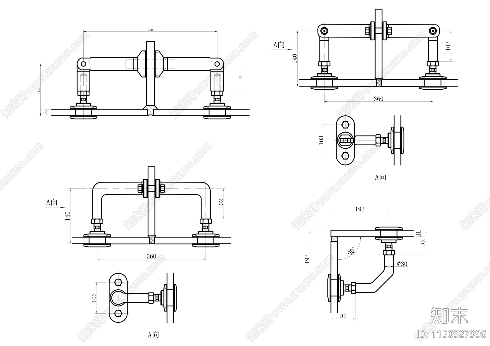 22种900肋驳爪系列点支式全玻璃幕墙节点施工图下载【ID:1150927996】