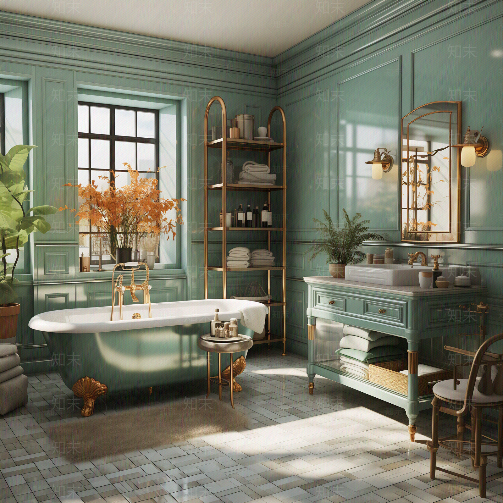 现代室内壁纸贴图下载【ID:1150935595】