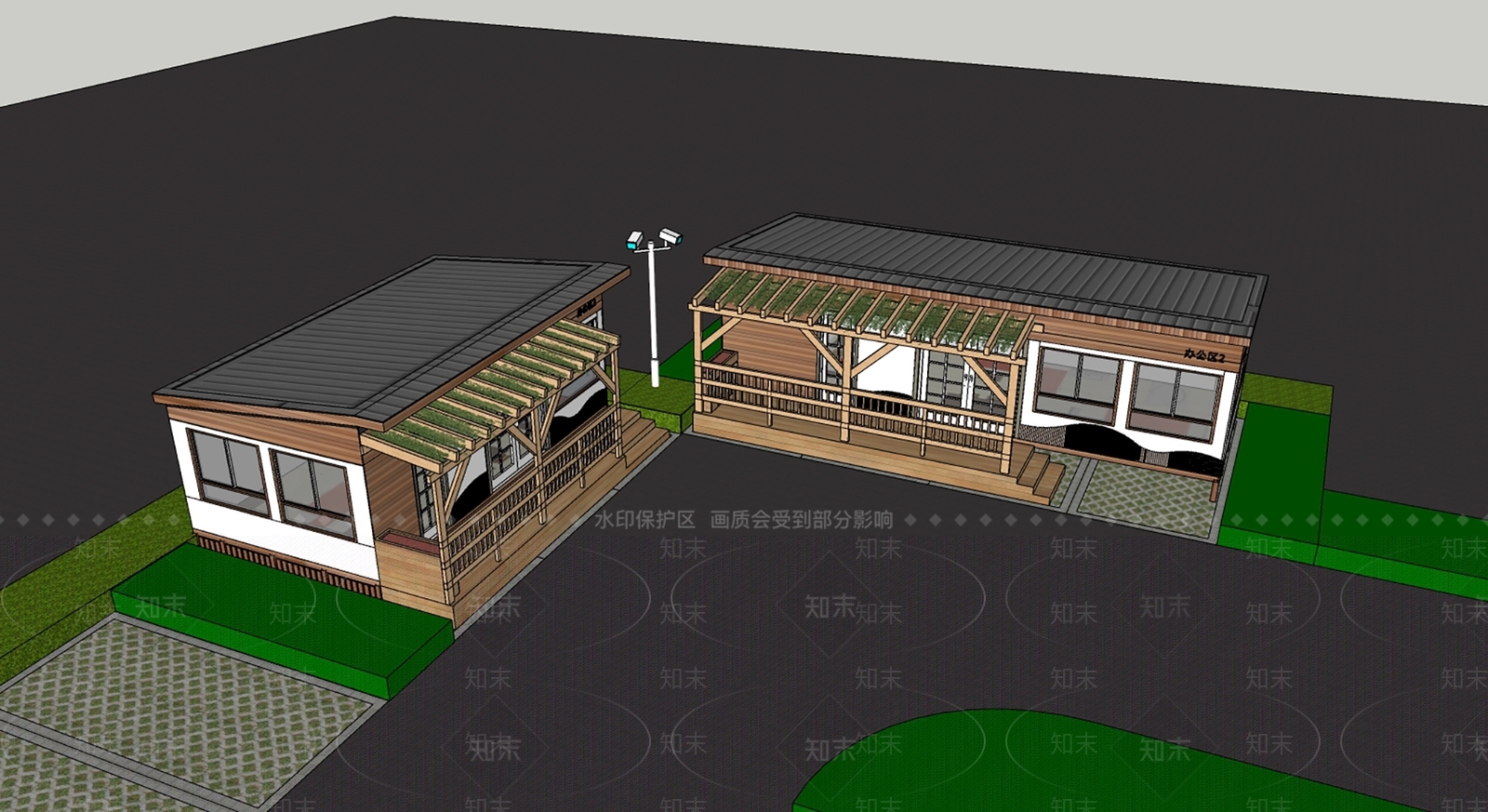 现代木屋SU模型下载【ID:1150938590】