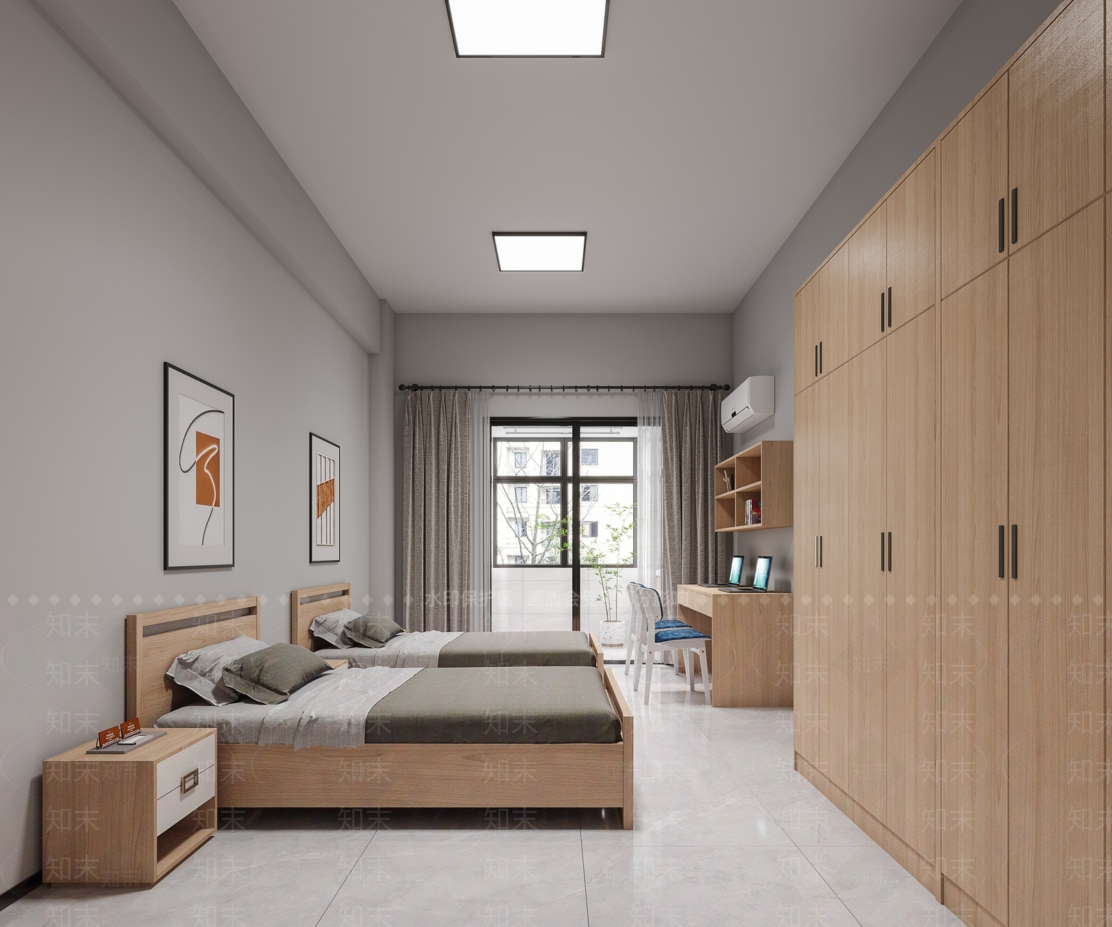 现代宿舍3D模型下载【ID:1150938781】