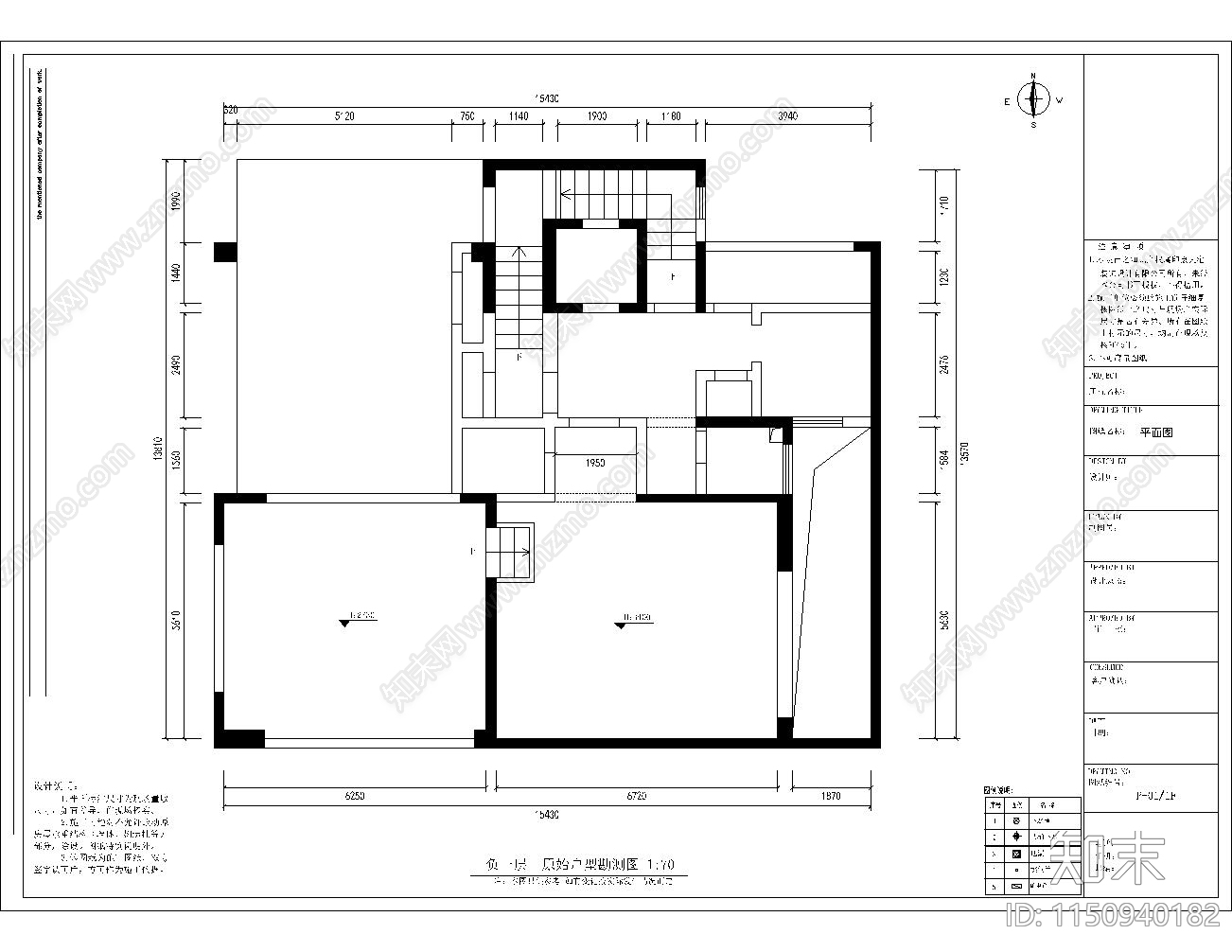 4层大别墅室内cad施工图下载【ID:1150940182】