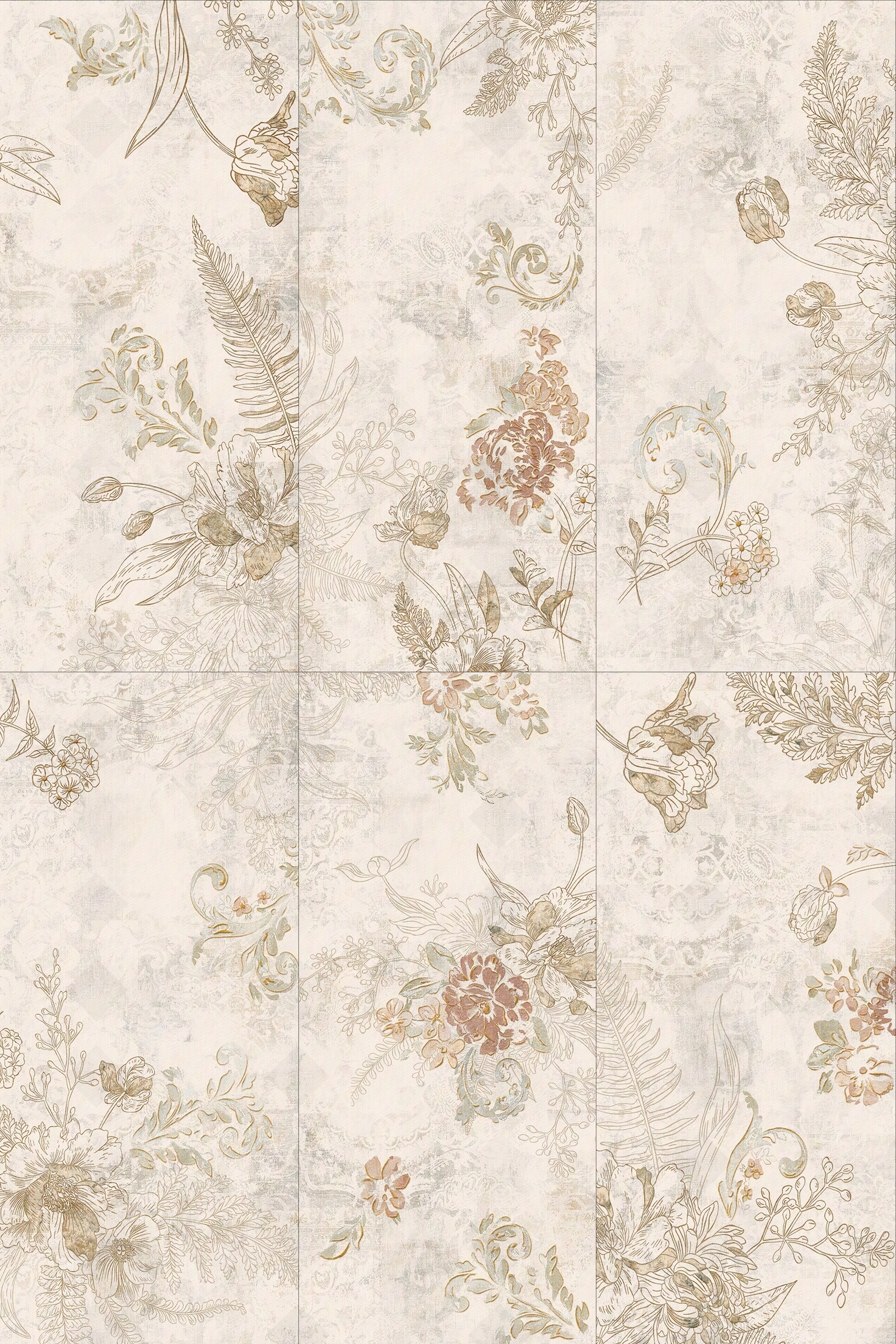 米白色法式新中式花砖贴图下载【ID:1150941863】