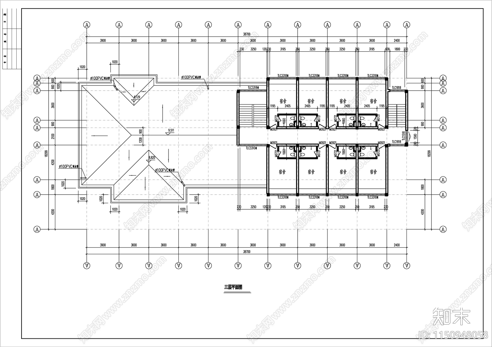 收费站建筑cad施工图下载【ID:1150948058】