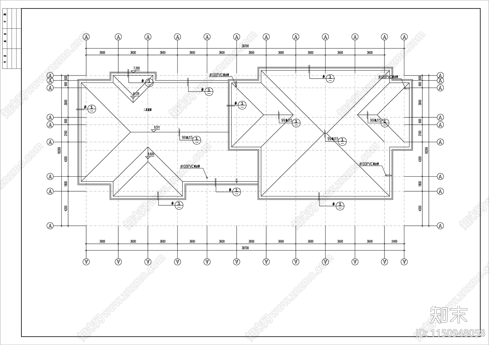 收费站建筑cad施工图下载【ID:1150948058】