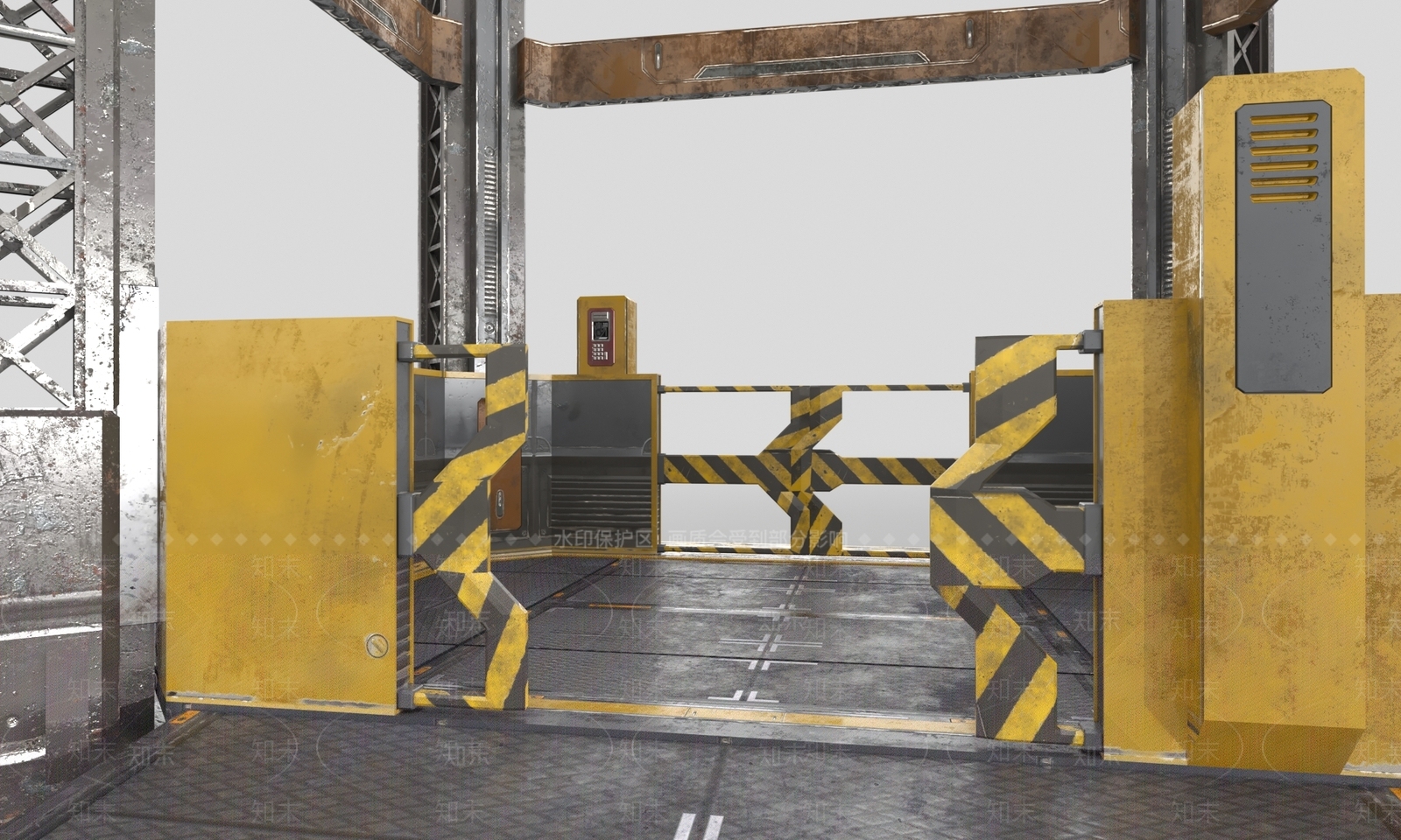 工业风电梯3D模型下载【ID:1150948702】