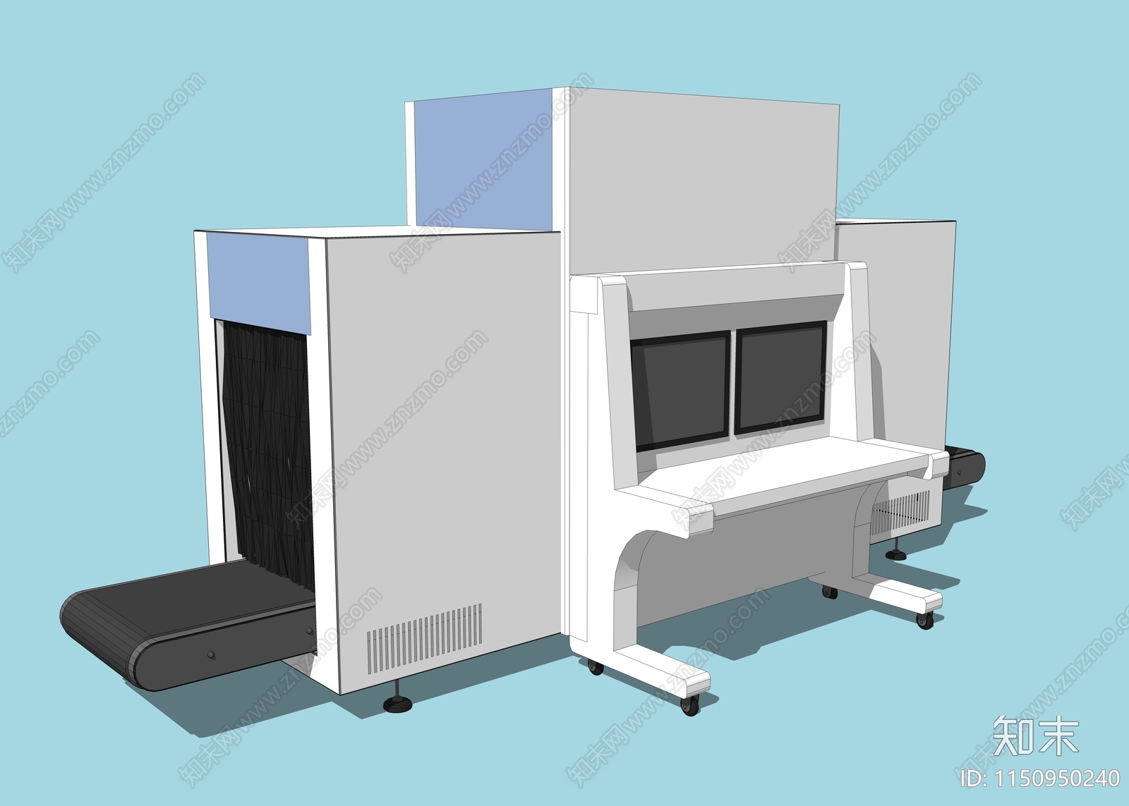 火车站地铁站安检仪SU模型下载【ID:1150950240】