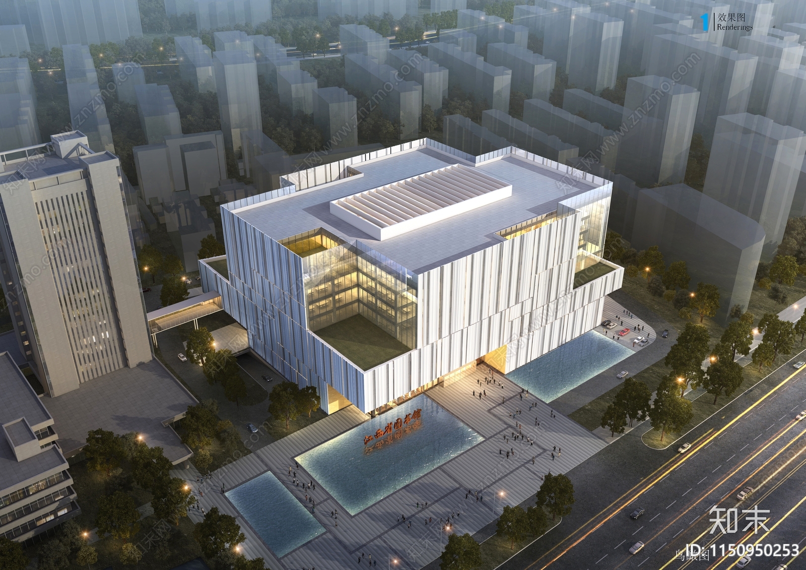 江西省图书馆室内cad施工图下载【ID:1150950253】