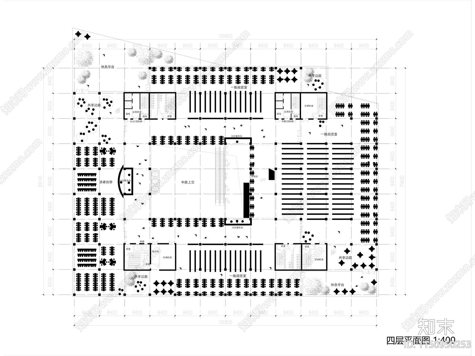 江西省图书馆室内cad施工图下载【ID:1150950253】
