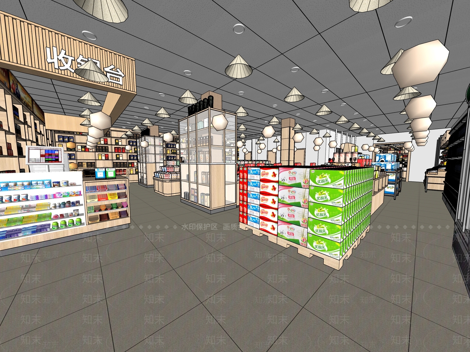 现代乡村超市SU模型下载【ID:1150955642】