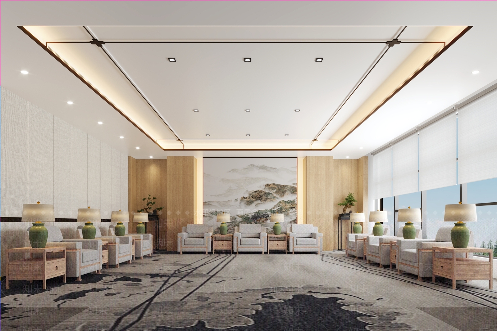 现代会客厅3D模型下载【ID:1150956389】