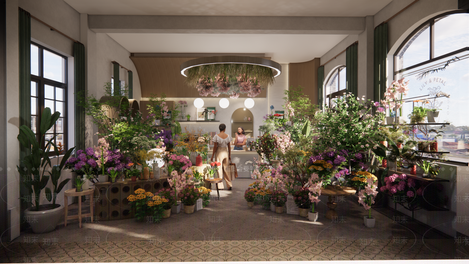 现代时尚花店SU模型下载【ID:1150956528】