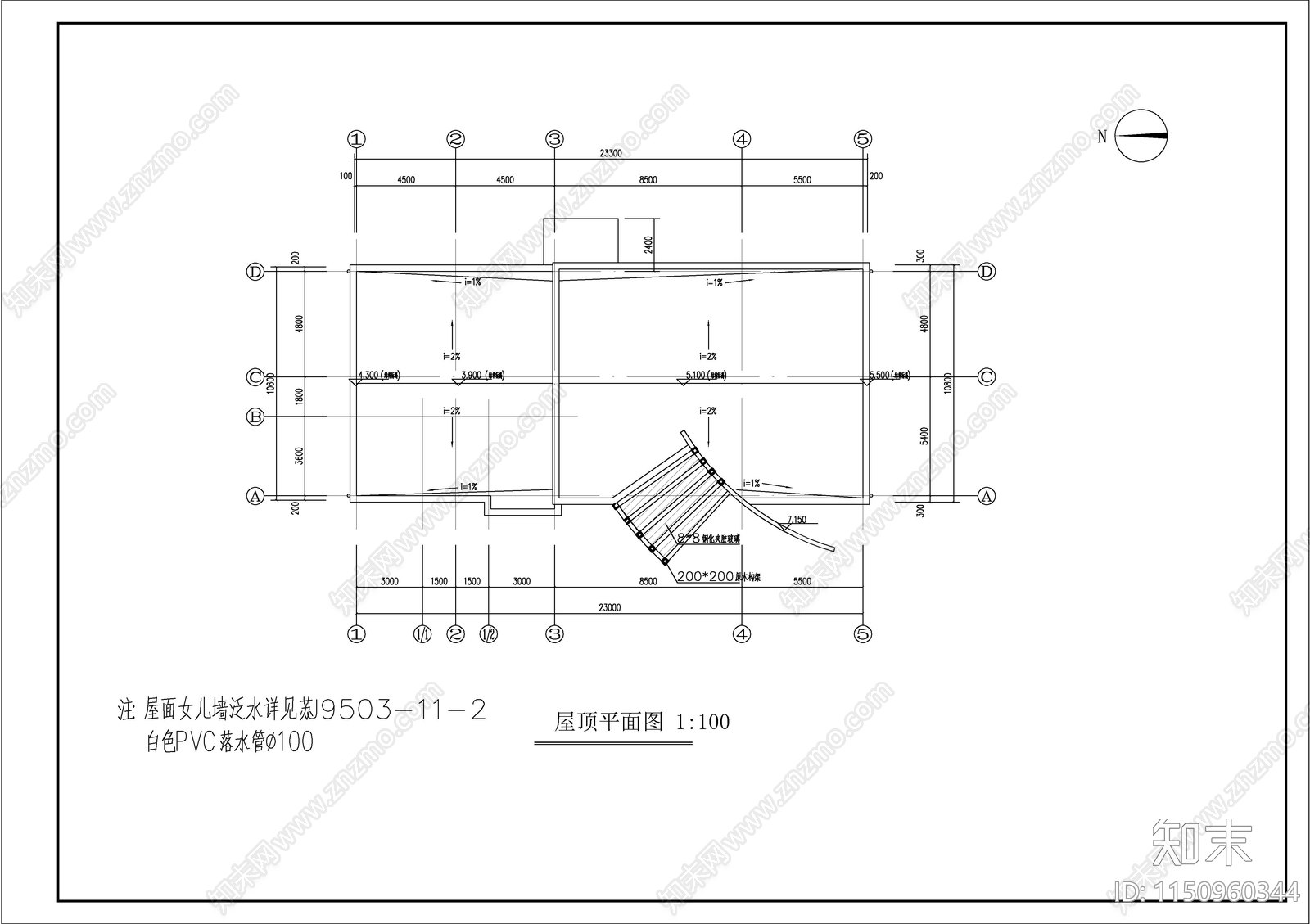 某网球场配套浴室更衣室室内施工图下载【ID:1150960344】