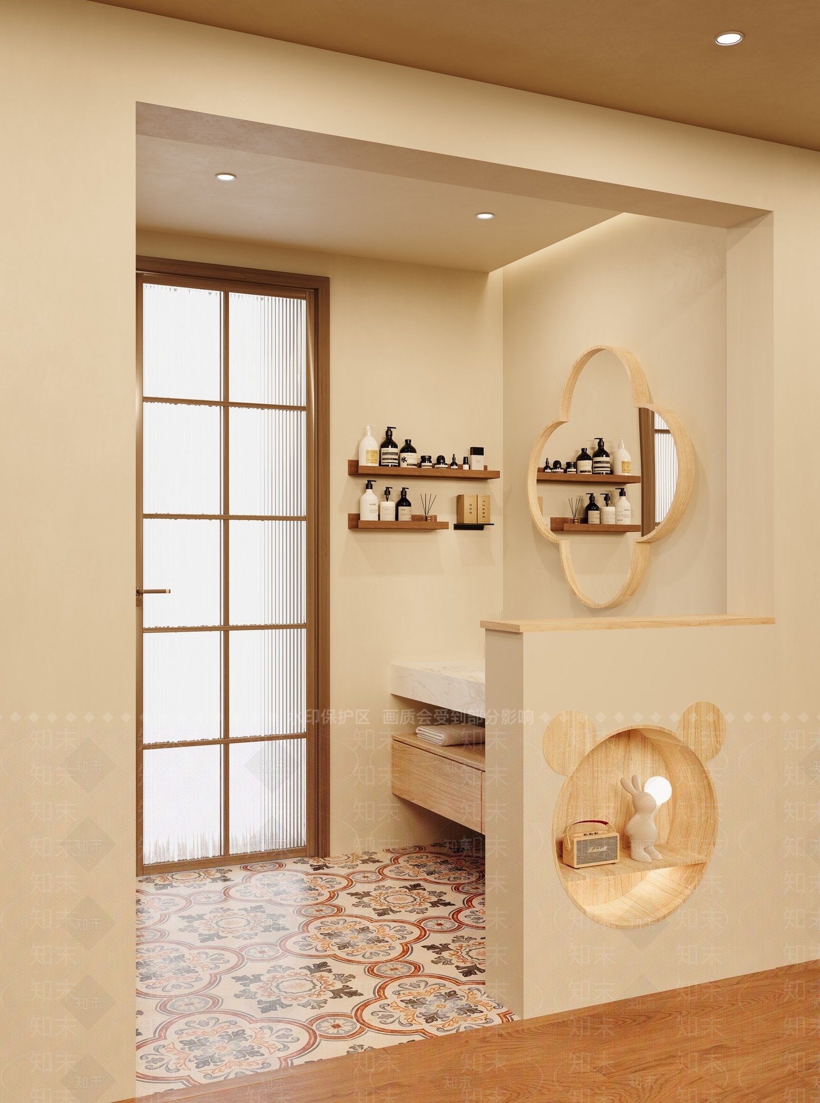 北欧原木卫生间3D模型下载【ID:1150961190】