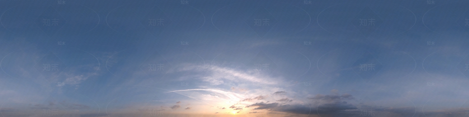 hdr晚霞傍晚漂亮天空蓝天白云外景贴图下载【ID:1150962434】