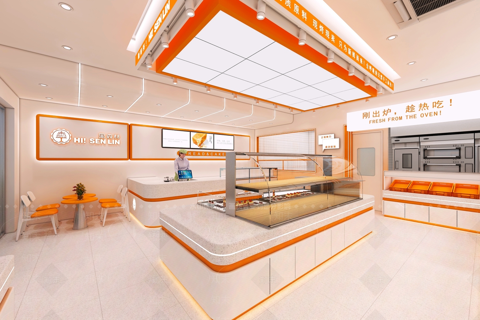 现代甜品面包店3D模型下载【ID:1150964457】