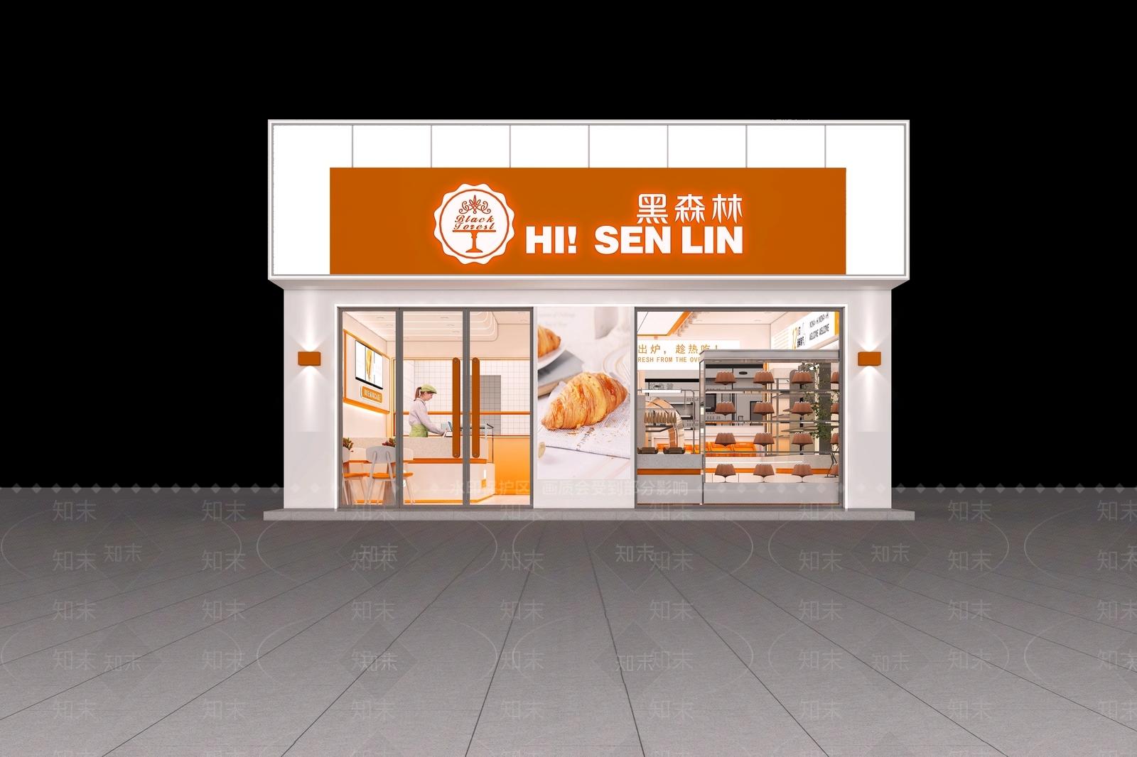 现代甜品面包店3D模型下载【ID:1150964457】