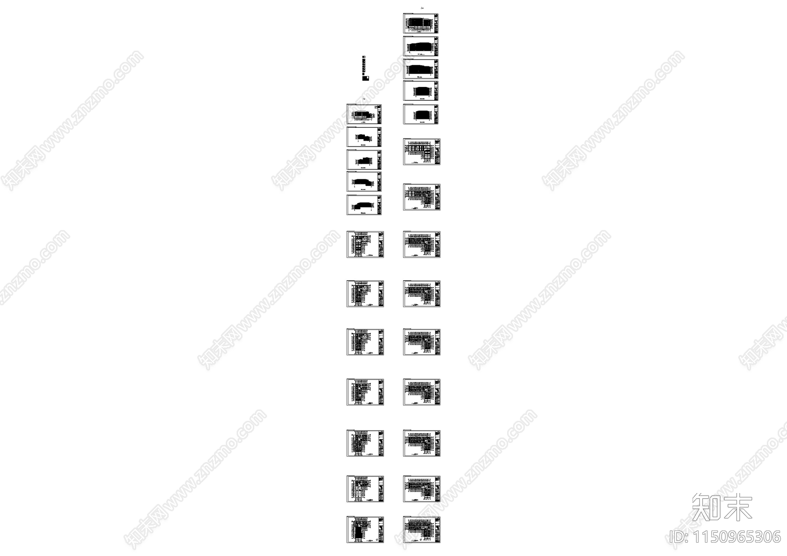 多层公寓建筑cad施工图下载【ID:1150965306】