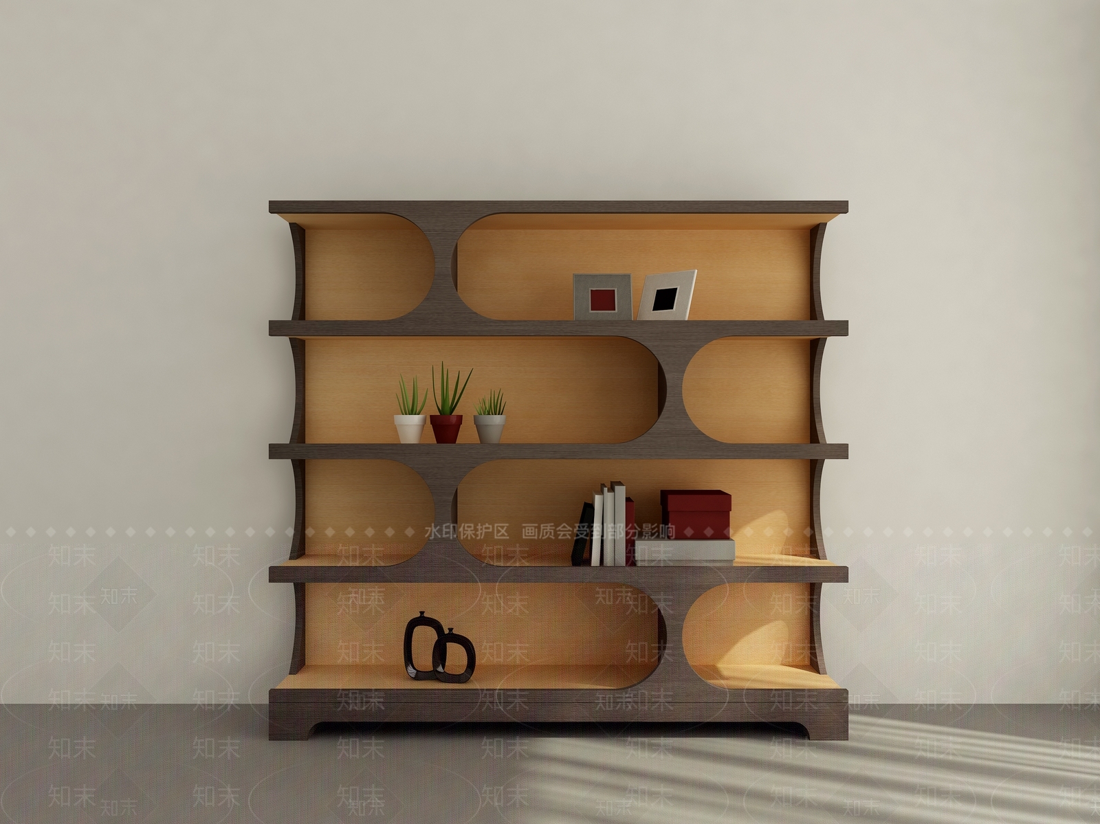 现代书架3D模型下载【ID:1150968431】