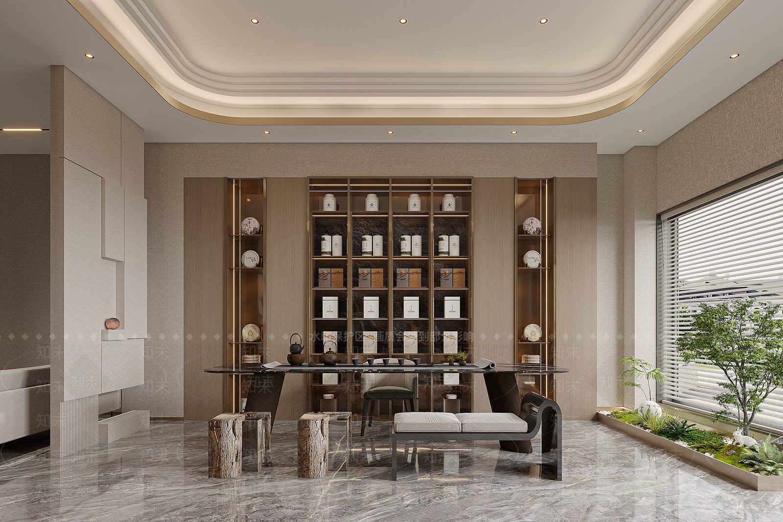 现代美容店大厅3D模型下载【ID:1150971075】