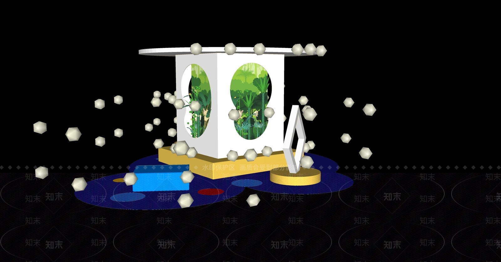 现代商场休闲区SU模型下载【ID:1150973373】